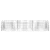 Gabbione Letto Rialzato in Acciaio Zincato 270x50x50 cm 143563