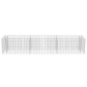 Gabbione Letto Rialzato in Acciaio Zincato 270x50x50 cm 143563