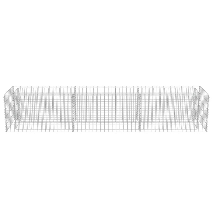 Gabbione Letto Rialzato in Acciaio Zincato 270x50x50 cm 143563