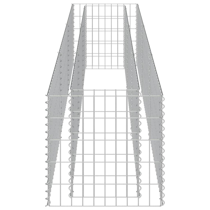 Gabbione Letto Rialzato in Acciaio Zincato 270x50x50 cm 143563