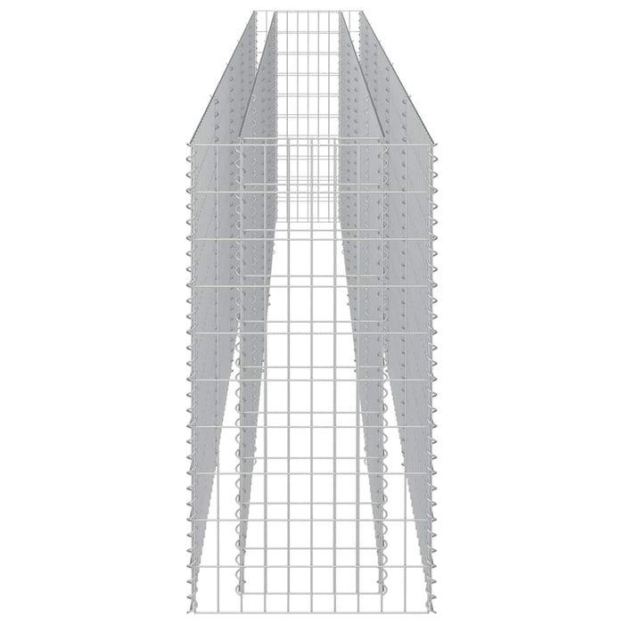 Gabbione Letto Rialzato in Acciaio Zincato 450x50x100 cm cod mxl 66961