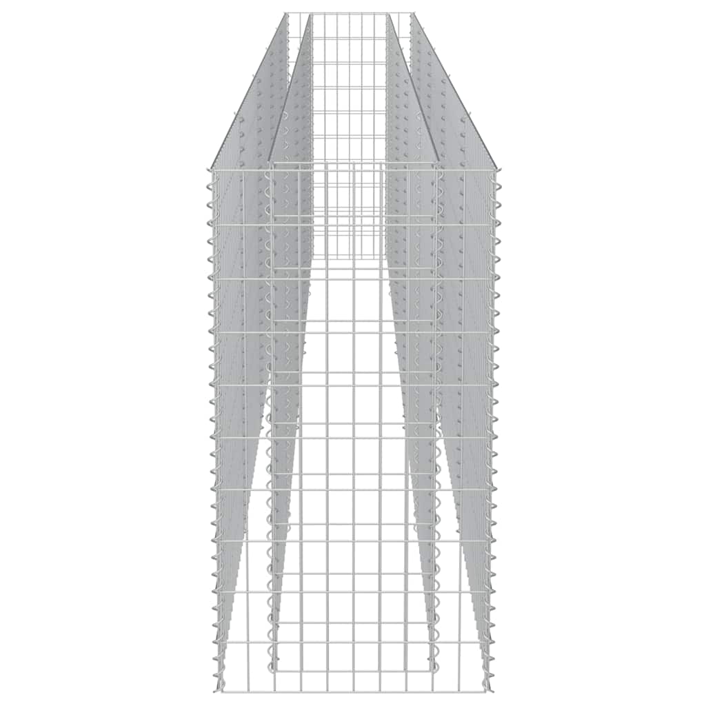 Gabbione Letto Rialzato in Acciaio Zincato 450x50x100 cm 143564