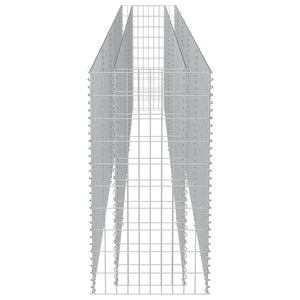 Gabbione Letto Rialzato in Acciaio Zincato 450x50x100 cm 143564