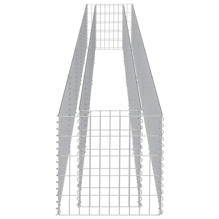 Gabbione Letto Rialzato in Acciaio Zincato 450x50x50 cm cod mxl 67354