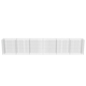 Gabbione Letto Rialzato in Acciaio Zincato 540x50x100 cm 143566