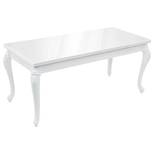 Tavolo da Pranzo 179x89x81 cm Bianco Lucido cod mxl 10437