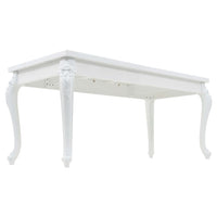 Tavolo da Pranzo 179x89x81 cm Bianco Lucido cod mxl 10437