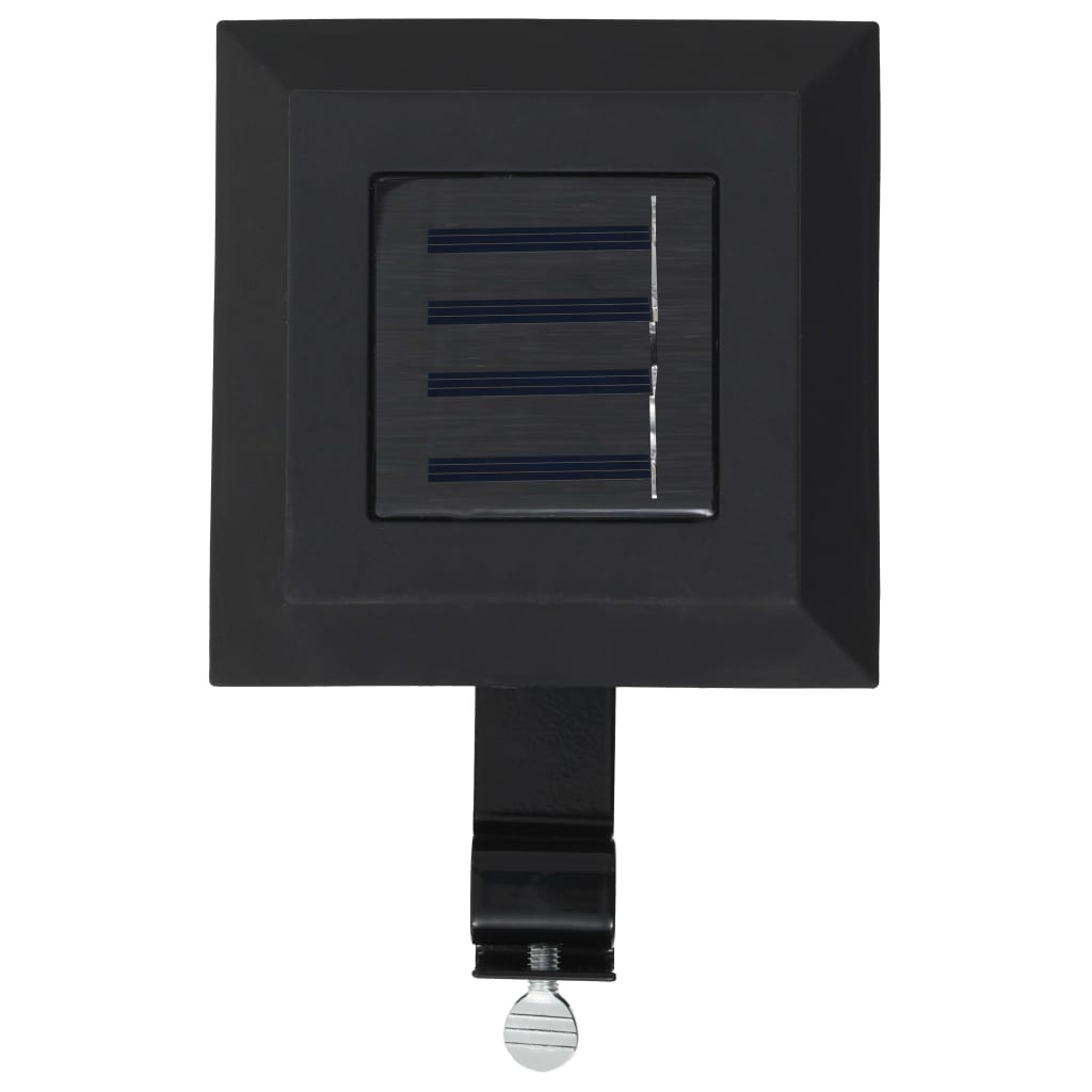Lampade Solari da Esterni 6 pz a LED Quadrate 12 cm Nero 44468