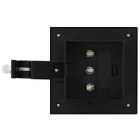 Lampade Solari da Esterni 6 pz a LED Quadrate 12 cm Nero 44468