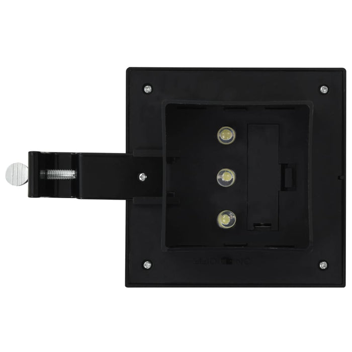 Lampade Solari da Esterni 6 pz a LED Quadrate 12 cm Nero 44468