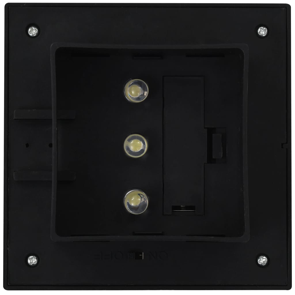 Lampade Solari da Esterni 6 pz a LED Quadrate 12 cm Nero cod mxl 72921