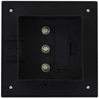Lampade Solari da Esterni 6 pz a LED Quadrate 12 cm Nero 44468