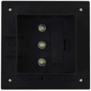Lampade Solari da Esterni 6 pz a LED Quadrate 12 cm Nero 44468