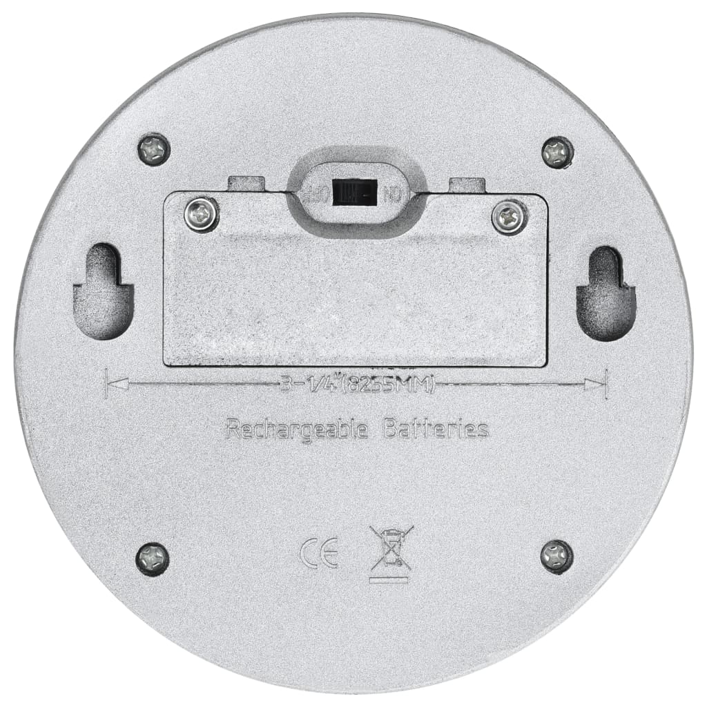 Lampade Solari da Parete da Esterni a LED 12 pz Rotonde Argento cod mxl 60411