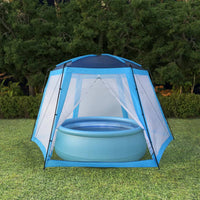 Tenda per Piscina in Tessuto 500x433x250 cm Blu 91574