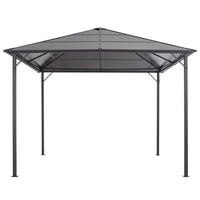 Gazebo con Tettuccio in Alluminio 3x3 m Nero cod mxl 54717