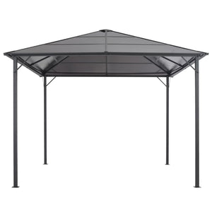 Gazebo con Tettuccio in Alluminio 3x3 m Nero cod mxl 54717