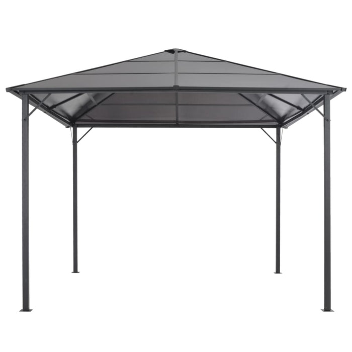 Gazebo con Tettuccio in Alluminio 3x3 m Antracite 44641