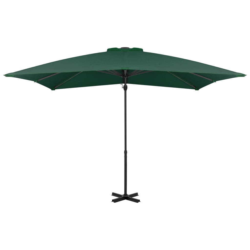 Ombrellone a Sbalzo con Palo in Alluminio 250x250 cm Verde 44617