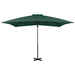 Ombrellone a Sbalzo con Palo in Alluminio 250x250 cm Verde 44617