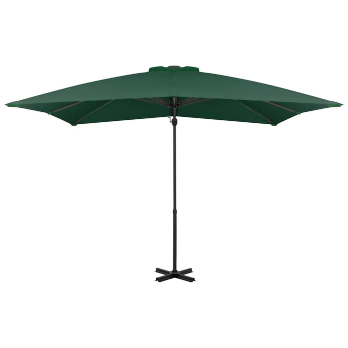 Ombrellone a Sbalzo con Palo in Alluminio 250x250 cm Verde 44617