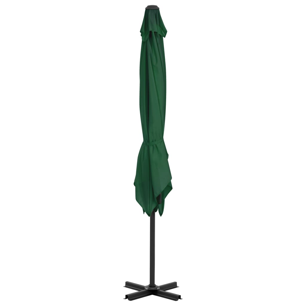 Ombrellone a Sbalzo con Palo in Alluminio 250x250 cm Verde 44617