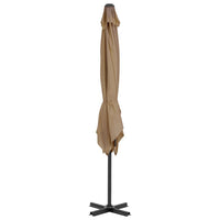 Ombrellone a Sbalzo con Palo Alluminio Grigio Talpa 250x250cm