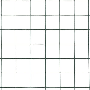 Recinzione in Rete per Pollaio in Acciaio e PVC 10x0,5 m Verde 143624