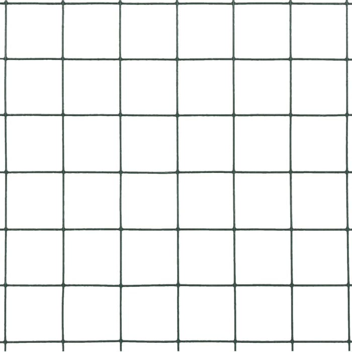 Recinzione in Rete per Pollaio in Acciaio e PVC 10x0,5 m Verde 143624
