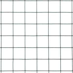 Recinzione in Rete per Pollaio in Acciaio e PVC 10x0,5 m Verde 143625