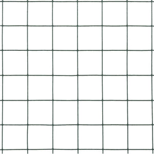 Recinzione in Rete per Pollaio in Acciaio e PVC 10x1,5 m Verde 143627