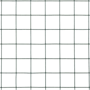 Recinzione in Rete per Pollaio in Acciaio e PVC 10x1,5 m Verde