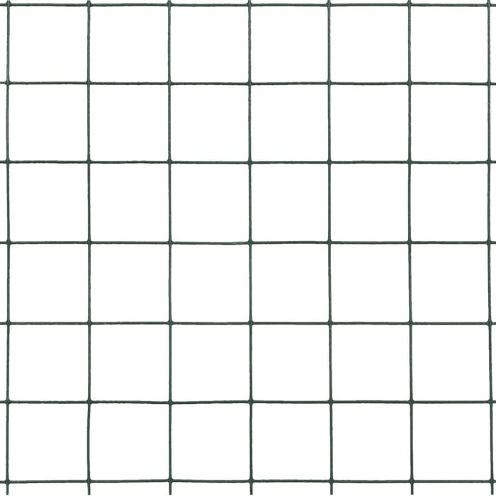 Recinzione in Rete per Pollaio in Acciaio e PVC 10x1,5 m Verde