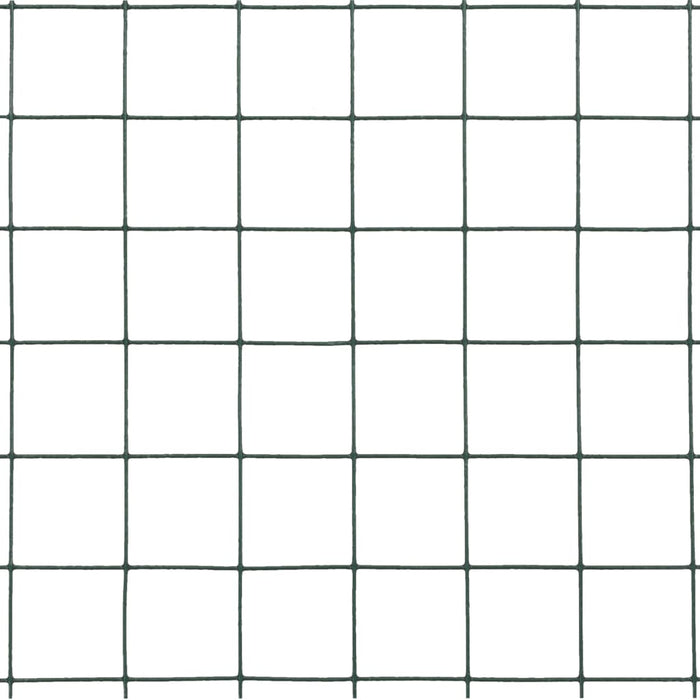 Recinzione in Rete per Pollaio in Acciaio e PVC 25x1,5 m Verde cod mxl 21511