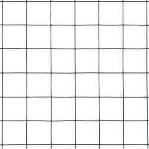 Recinzione in Rete per Pollaio in Acciaio e PVC 25x1,5 m Verde 143635