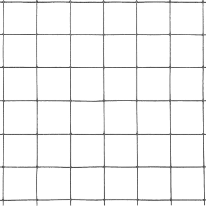 Recinzione in Rete per Pollaio in Acciaio e PVC 10x1 m Grigio 143637