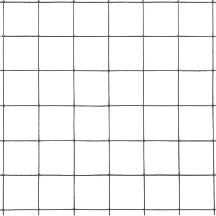 Recinzione in Rete per Pollaio in Acciaio e PVC 10x1 m Grigio 143640