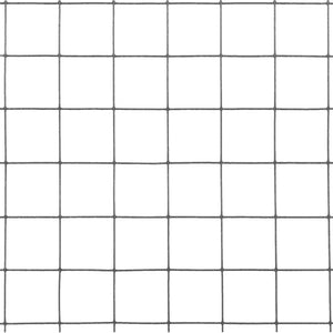 Recinzione in Rete per Pollaio in Acciaio e PVC 25x1,5 m Grigia 143656