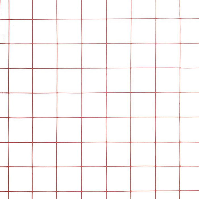 Recinzione in Rete per Pollaio in Acciaio e PVC 10x1 m Rossa 143659