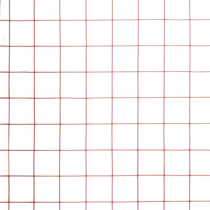 Recinzione in Rete per Pollaio in Acciaio e PVC 10x1 m Rossa 143660