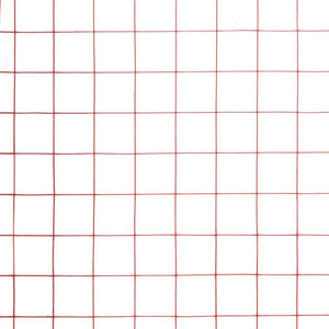 Recinzione in Rete per Pollaio in Acciaio e PVC 10x1 m Rossa 143661