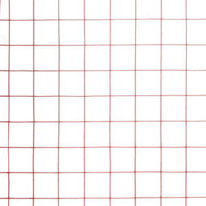 Recinzione in Rete per Pollaio in Acciaio e PVC 25x1 m Rossa 143664