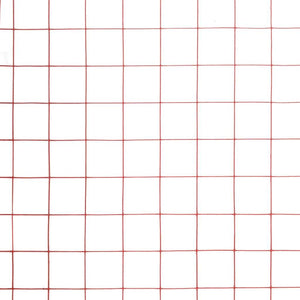 Recinzione in Rete per Pollaio in Acciaio e PVC 25x1 m Rossa 143665