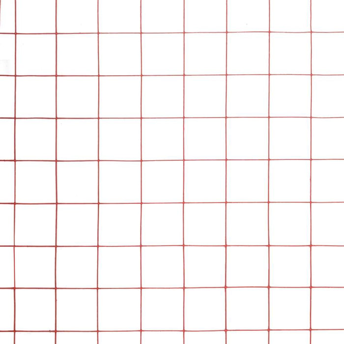 Recinzione in Rete per Pollaio in Acciaio e PVC 25x1 m Rossa 143665