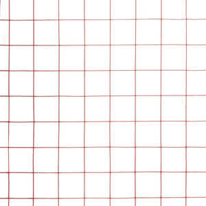 Recinzione in Rete per Pollaio in Acciaio e PVC 10x1,5 m Rossa 143673