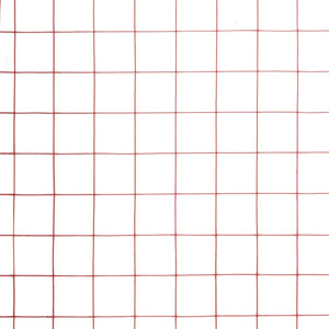 Recinzione in Rete per Pollaio in Acciaio e PVC 25x0,5 m Rossa 143677