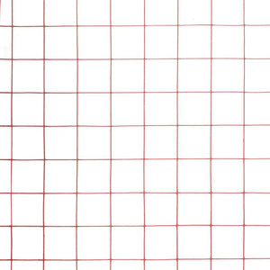 Recinzione in Rete per Pollaio in Acciaio e PVC 25x1,5 m Rossa