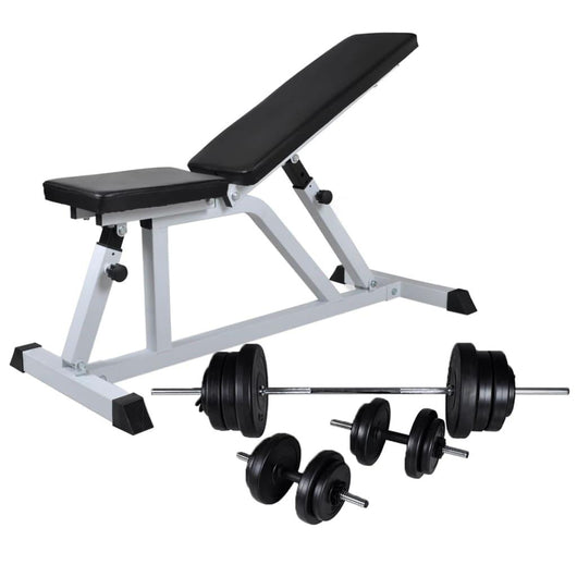 Panca da allenamento con set manubri 60,5 kg bodybuilding fitness sport 02_0000052