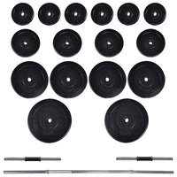 Panca Reclinabile con Bilanciere e Set di Manubri da 60,5 kg  cod mxl 51614