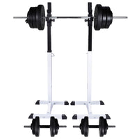 Stazione per Squat con Bilanciere e Set di Manubri da 60,5 kg cod mxl 53969
